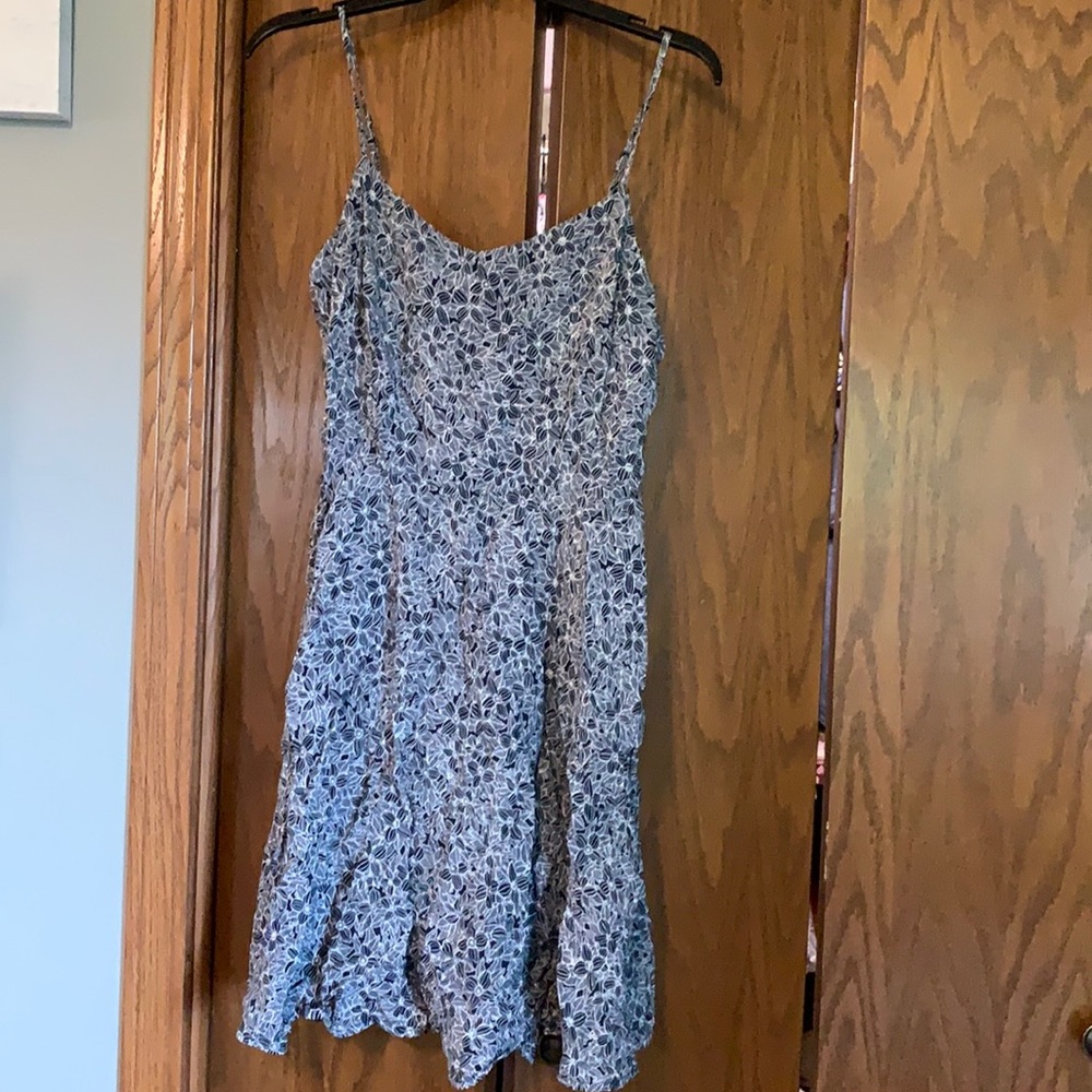 Navy blue spaghetti strap dress